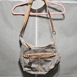 Giani Bernini Beige Patterned Crossbody Bag